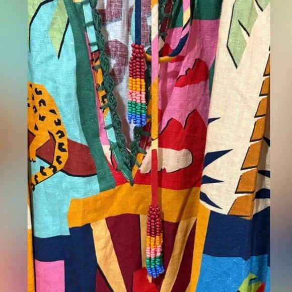 FARM RIO V-Neck Belted Mini Dress - Picture 5 of 6